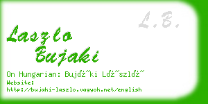 laszlo bujaki business card